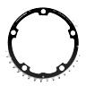 PLATEAU ROUTE 5BRA D.130 STRONGLIGHT 39DTS TRIPLE MILIEU NOIR ALU 7075 TYPE SHIMANO 9-10V.