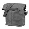 SACOCHE ARRIERE VELO LATERALE SAC BANDOULIERE BASIL CITY SHOPPER GRIS CLAIR DROIT-GAUCHE 14-16L FIXATION HOOK-ON PORTE BAGAGE FERMETURE PLIANT ANTI-PLUIE