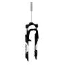 FOURCHE VTT 26 " ZOOM A SUSPENSION ACIER RESSORT-ELASTOMERE POUR V-BRAKE ET DISQUE NOIR DEB. 60MM PIVOT (230-100MM) FILETE 1"1-8-25,4 INTERIEUR