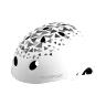 CASQUE VELO CITY JUNIOR POLISPORT URBAN RADICAL BLANC AVEC DECO TAILLE 53-55 SYSTEM QUICK LOCK