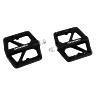 PEDALE VTT PLATEFORME DESCENTE - BMX NEWTON NOIR FIBRE AXE ALU FILETAGE 9-16 AVEC PICOTS INTERCHANGEABLES (PAIRE)