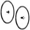 ROUES ROUTE DISQUE 700 CAMPAGNOLO SCIROCCO TUBELESS READY CENTERLOCK NOIR  CASSETTE CAMPA 12-11-10V POUR AXE TRAVERSANT ET BLOCAGE RAPIDE (PAIRE) 18-21 RAYONS JANTE 17C