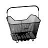 PANIER ARRIERE FIL ACIER RACKTIME BASK IT NOIR AVEC ANSE SUR PORTE BAGAGE (43X29X31 CM) - COMPATIBLE SYSTEME RACKTIME SNAPIT
