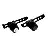 ECLAIRAGE VELO USB KIT NEWTON 22B SUR CINTRE-TIGE DE SELLE LEDS NOIR (LIVRE AVEC FIXATIONS) - RECHARGEABLE USB (AVANT 38LUMENS ET ARRIERE 15LUMENS)