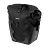 SACOCHE ARRIERE VELO LATERALE BASIL NAVIGATOR CYCLOTOURISTE WATERPROOF 25-31L NOIR FIXATION HOOK ON SUR PORTE BAGAGE (32X15X37CM) AVEC POIGNEE ET BANDOUILLERE FERMETURE ENROULEMENT