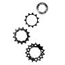 KIT 3 PIGNONS SUNRACE POUR CASSETTE 10V. 11-13-15 NOIR AVEC ECONTRE ECROU BLOCAGE