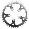 PLATEAU ROUTE 5BRA D.130 STRONGLIGHT 42DTS PORTEUR ARGENT D.74 ALU 7075 TYPE SHIMANO 9-10V.