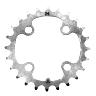 PLATEAU VTT 4BRA D.64 STRONGLIGHT 24DTS TRIPLE INTERIEUR ARGENT ACIER 8-9V.