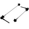 BLOCAGE RAPIDE DE ROUE ROUTE AVANT + ARRIERE AXE ET EMBOUT EN TITANE ANODISE NOIR (PAIRE 42G) (KIT 2 PIECES)