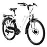 VELO ELECTRIQUE-VAE CITY 26 LEADER FOX LOTUS MIXTE BLANC 7V MOTEUR ROUE AR BAFANG 36V 45NM BATTERIE 15AH (16,5'' - H43CM - TAILLE S - POUR ADULTE DE 158CM à 168CM)