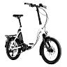 VELO ELECTRIQUE-VAE PLIANT CITY 20 LEADER FOX HARLAN MIXTE BLANC 8V MOTEUR CENTRAL BAFANG M300 36V 80NM BATTERIE 14AH