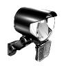 ECLAIRAGE VELO VAE - E-BIKE HERRMANS MR4 120 LUMENS NOIR AVANT SUR FOURCHE ET POTENCE (LIVRE AVEC PATTE) 6-12V  (FAIBLE AMPERAGE AU DEMARRAGE) - VENDU EN BOITE