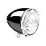 ECLAIRAGE VELO VAE - E-BIKE AVANT SUR GARDE BOUE AXA 606  15LUX 6-48V NOIR DESIGN RETRO