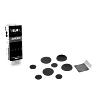 KIT REPARATION CHAMBRE A AIR VELOX AUTOCOLLANTES - BOITE (4 PATCHS 25MM + 4 PATCHS 15MM + RAPE ACIER) AVEC NOTICE