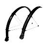 GARDE BOUE ROUTE TRINGLES 700 STRONGLIGHT 48MM NOIR (PAIRE) AVEC FIXATION MIXCLIP REGLABLE TRINGLES INOX ET BAVETTES
