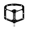 PEDALE VTT PLATEFORME DESCENTE - BMX SWITCH GAP ALU NOIR FILETAGE 9-16 AVEC PICOTS ARGENT (PAIRE)