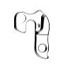 PATTE DE DERAILLEUR ALU MARWI SCHWINN-SCOTT... GH-006 (VENDU A L'UNITE SUR CARTE)