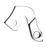 PATTE DE DERAILLEUR ALU MARWI FOCUS-RALEIGH... GH-061 (VENDU A L'UNITE SUR CARTE)