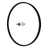 ROUE VTT PATIN 26" M110 ARRIERE NOIR MOYEU ARGENT ALU AXE PLEIN ROUE LIBRE 7-6V (VENDU AVEC ECROU 10X100) JANTE 21C