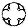 PLATEAU VTT 4BRA D.104 TA CHINOOK TRIPLE 46DTS EXTERIEUR NOIR ALU POUR SHIMANO - SRAM - RACE FACE - FSA 8-9V.