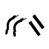 COUDE V-BRAKE P2R 2 PIECES 90° + 110° AVEC SOUFFLET (PAIRE POUR UN VELO)