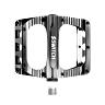 PEDALE VTT PLATEFORME DESCENTE - BMX SWITCH FREERIDE ALU CNC OIL FILETAGE 9-16 AVEC PICOTS (PAIRE) 100X90MM