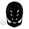 TROY LEE DESIGNS A1 VISOR, DRONE, BLACK, ONE SIZE