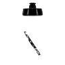 BIDON LEADER FOX BLANC NOIR 600ML (LOGO NOIR)