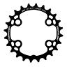 PLATEAU VTT 4BRA D.64 POUR SHIMANO XT M8000-SLX M7000 DOUBLE STRONGLIGHT 24DTS INTERIEUR NOIR 11V. NON FILETE