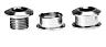 PROBLEM SOLVERS CHAINRING BOLTS AND NUTS, 6MM, SINGLESPEED, 5 PCS., CROMO, SILVER