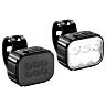 ECLAIRAGE VELO USB KIT SUR CINTRE-TIGE DE SELLE 500 - 100 LUMENS NOIR (AVANT+ARRIERE) (CABLE USB INCLUS)  -SELECTION P2R-