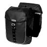 SACOCHE ARRIERE VELO DOUBLE BASIL MILES WATERPROOF 34L NOIR-ORANGE POUR SYSTEME MIK 2.0 SUR PORTE BAGAGE (COMPATIBLE AVEC 211726 INCLUS) (37X13X25CM)