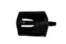 NG SPORTS SAHRAMEE RECYCLE GRIPTAPE PLATTFORM-PEDAL, WITH REFLECTOR, BLACK, ONE SIZE