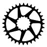 E*THIRTEEN HELIX PLUS GUIDERING DIRECT MOUNT CHAINRING, 32 Z., 52/55MM FLIP FLOP, BLACK