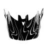 TROY LEE DESIGNS D4 CARBON HELMET VISOR, TORCHED, BLACK/PURPLE, ONE SIZE