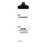 BIDON ZEFAL MAGNUM PRO 975ML BLANC FUME TETINE PRO-CAP (VISSABLE) (SE MONTE SUR TOUS LES PORTE-BIDONS)