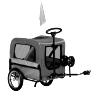 REMORQUE VELO UTILITAIRE MAXI 30KG COLORI ROUGE AVEC ROUES 12" FIXATION AXE DE ROUE ARRIERE - POUR TRANSPORT BAGAGE - 2 OUVERTURES (AVANT+ARRIèRE) + BRAS (L 63CM X L 42CM X H 47CM)