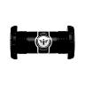 CHRIS KING BOTTOM BRACKET THREADFIT 30MM, STEEL-BEARINGS, TWO TONE BLACK/PUNCH