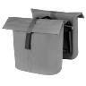 SACOCHE ARRIERE VELO DOUBLE BASIL VEGAN BLEU IMITATION CUIR 28-32L FIXATION PORTE BAGAGE FERMETURE PLIANT ANTI-PLUIE AVEC REFLECHISSANT FIXATION SYSTEME MIK (COMPATIBLE AVEC 157030 INCLUS)