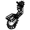 CHAPE DERAILLEUR AERO-WING OPW TRIPEAK 12-18 DENTS 12-11X2V. SHIMANO DURA-ACE R9200-R9100 - ULTEGRA R8100-8000 NOIR CARBONE (GARANTIE 4 ANS)