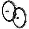 ROUES ROUTE DISQUE 700 MICHE SWR EVO 50 CENTER LOCK CARBONE NOIR CASSETTE SHIMANO HG 12V AXE TRAVERSANT 12-100 ET 12-142 (PAIRE) - TUBELESS READY