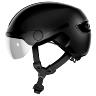 CASQUE VELO ADULTE ABUS URBAIN HUD-Y ACE VELOURS NOIR  ECLAIRAGE INTEGRE TAILLE  M (54-58CM) REGLAGE MOLETTE