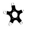 SUPPORT PLATEAU SPIDER POUR POLINI EP3 ROUTE 5 FIXATIONS  REF 955.120.002