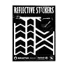 AUTOCOLLANT-STICKER REFLECHISSANT POUR VELO, CASQUE MODELE FLECHE-CHEVRON NOIR (PLANCHE)  -REFLECTIVE BERLIN-