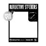 AUTOCOLLANT-STICKER REFLECHISSANT POUR VELO, CASQUE MODELE FLECHE-CHEVRON BLANC (PLANCHE)  -REFLECTIVE BERLIN-