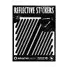 AUTOCOLLANT-STICKER REFLECHISSANT POUR VELO, CASQUE MODELE BANDES UNIVERSELLES NOIR (PLANCHE)  -REFLECTIVE BERLIN-