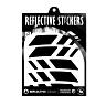 AUTOCOLLANT-STICKER REFLECHISSANT POUR ROUE DE VELO HAUTEUR 20MM MODELE RACER NOIR (PLANCHE)  -REFLECTIVE BERLIN-