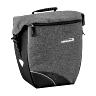 SACOCHE ARRIERE VELO LATERALE IBERA PRO GRISE 30L FIXATION SYSTEME PAKRAK SIDE (32X16X34CM) - COMPATIBLE AVEC PORTE BAGAGE 205653 - LIVRE AVEC BANDOUILLERE