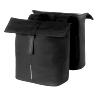 SACOCHE ARRIERE VELO DOUBLE BASIL VEGAN MARRON IMITATION CUIR 28-32L FIXATION UNIVERSELLE PORTE BAGAGE FERMETURE PLIANT ANTI-PLUIE AVEC REFLECHISSANT
