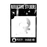 AUTOCOLLANT-STICKER REFLECHISSANT TETE DE MORT BLANC  -REFLECTIVE BERLIN-